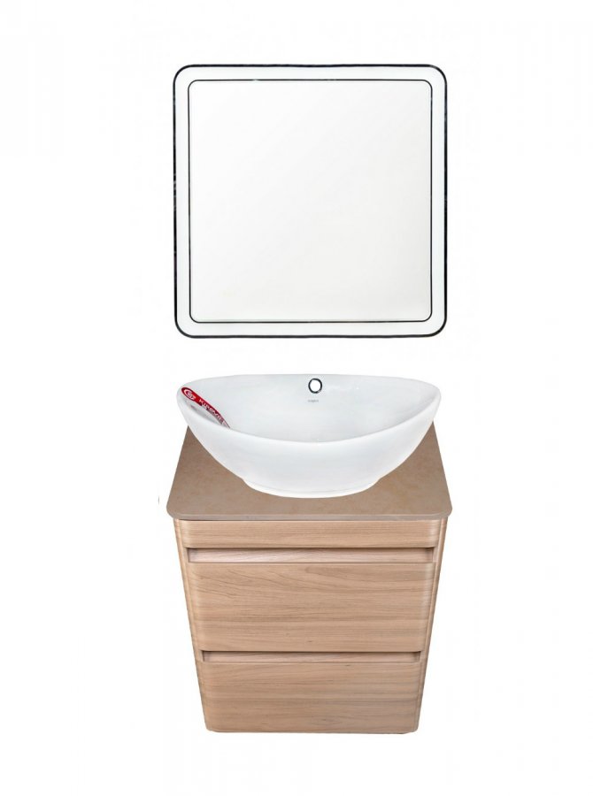 

Style Line Комплект мебели Атлантика 60 Люкс Plus подвесной ясень перламутр (накладная рак