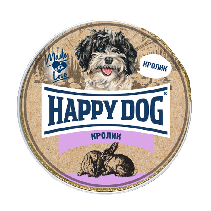 фото Влажный корм для собак happy dog natur line, кролик, 10шт по 125г