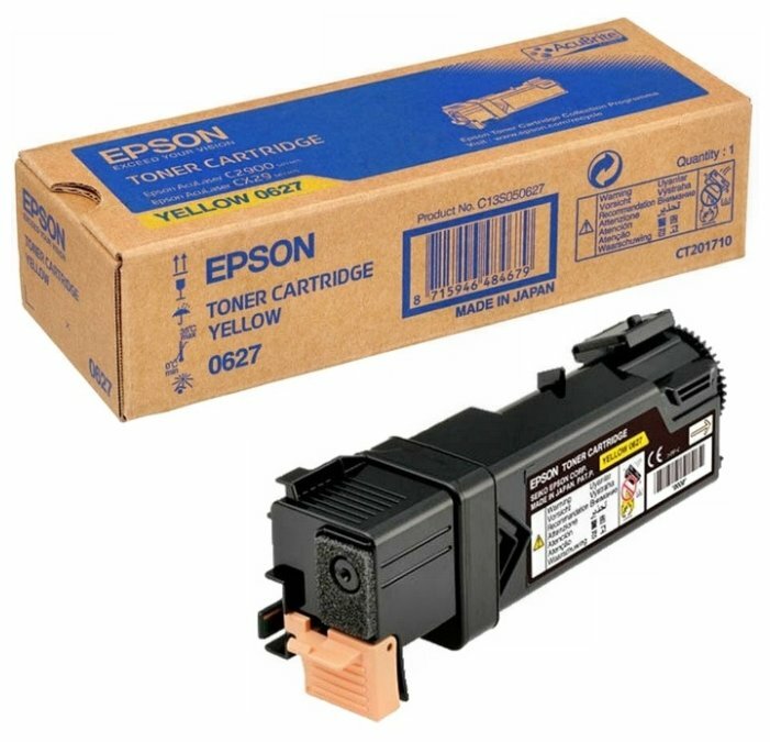 

Картридж для лазерного принтера Epson C13S050627, Yellow, оригинал, Желтый