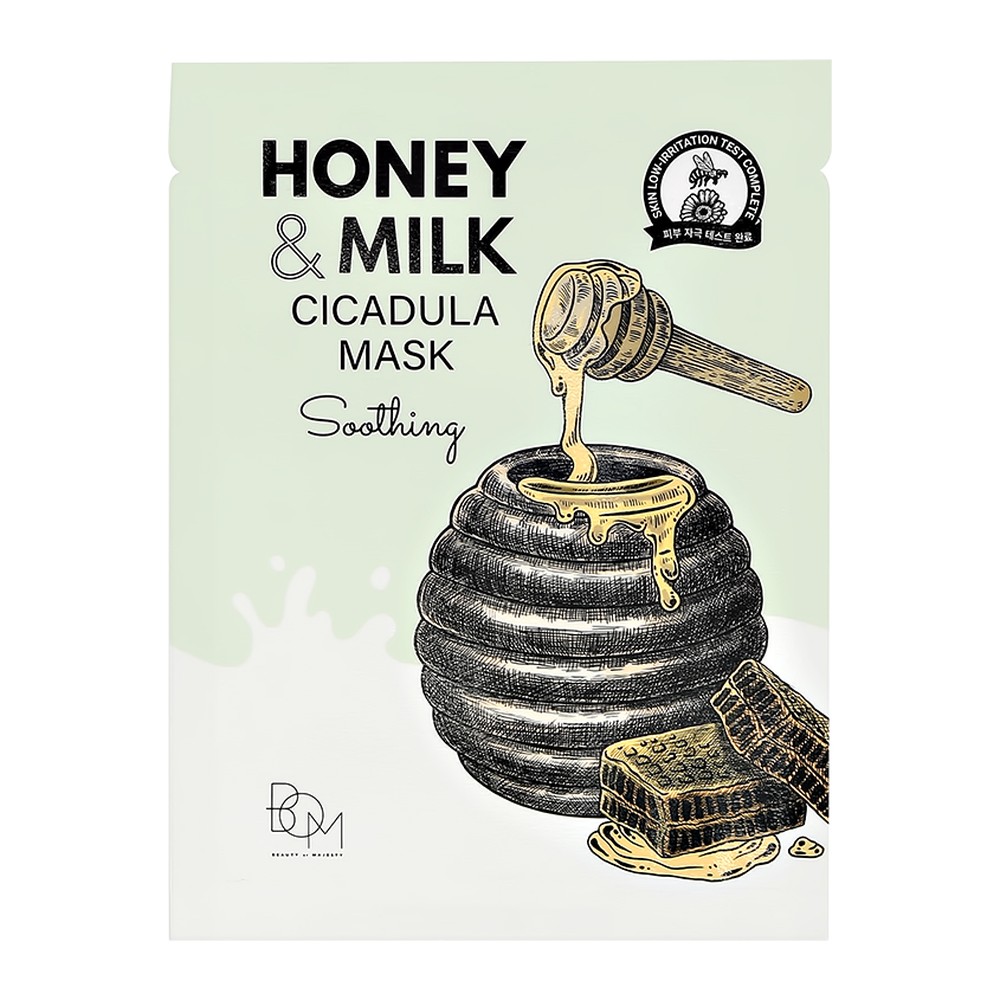 Маска для лица BOM с экстрактами центеллы азиатской, меда и молочными протеинами 25 г