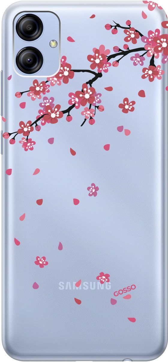 

Силиконовый чехол на Samsung Galaxy A04e с 3D принтом "Sakura" прозрачный, Прозрачный;коричневый, 158471