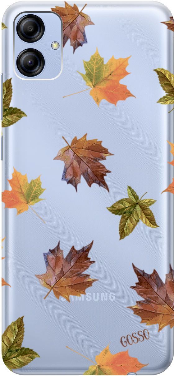 

Силиконовый чехол на Samsung Galaxy A04e с 3D принтом "Maple" прозрачный, Прозрачный;оранжевый, 158471