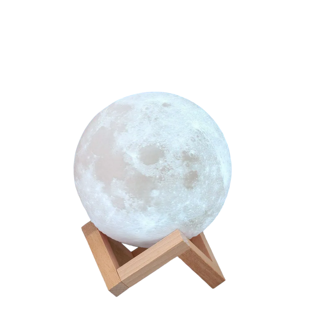 Светильник-ночник 3D шар Луна Goodly Moon Lamp на деревянной подставке с пультом встроен