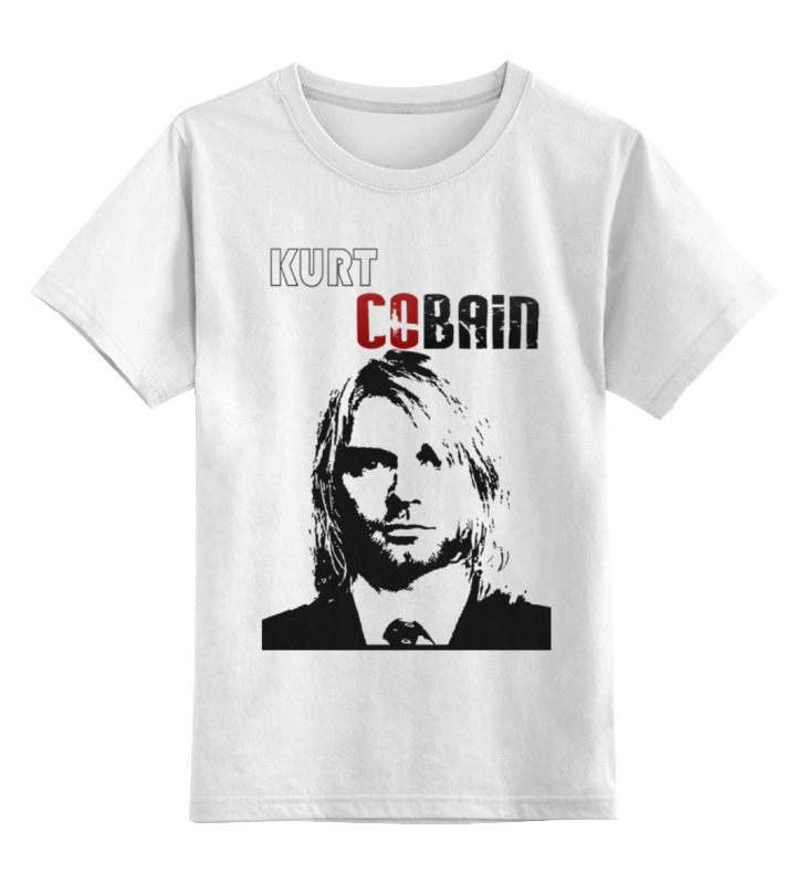 Футболка детская Printio Курт кобейн (kurt cobain) цв. белый р. 164