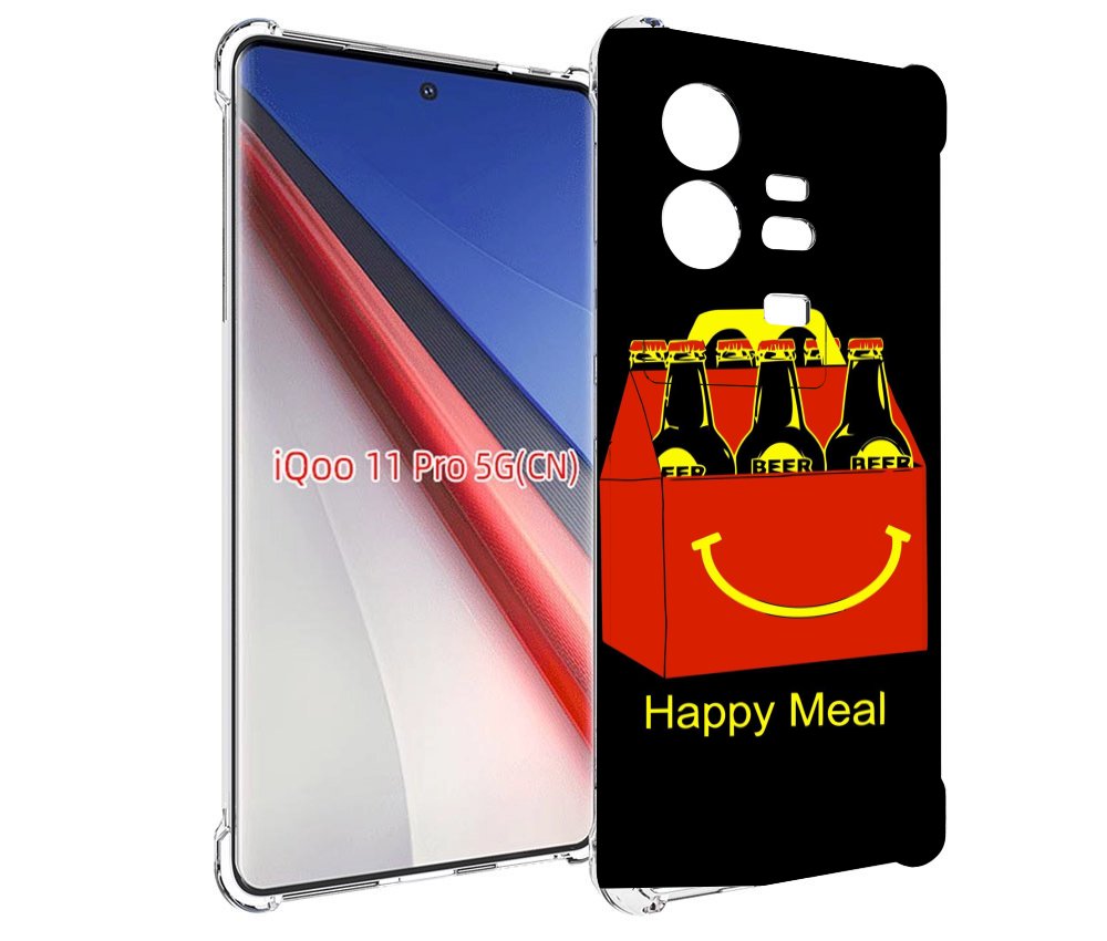 

Чехол бампер MyPads Happy Meal для Vivo iQOO 11 Pro противоударный, Прозрачный, Tocco