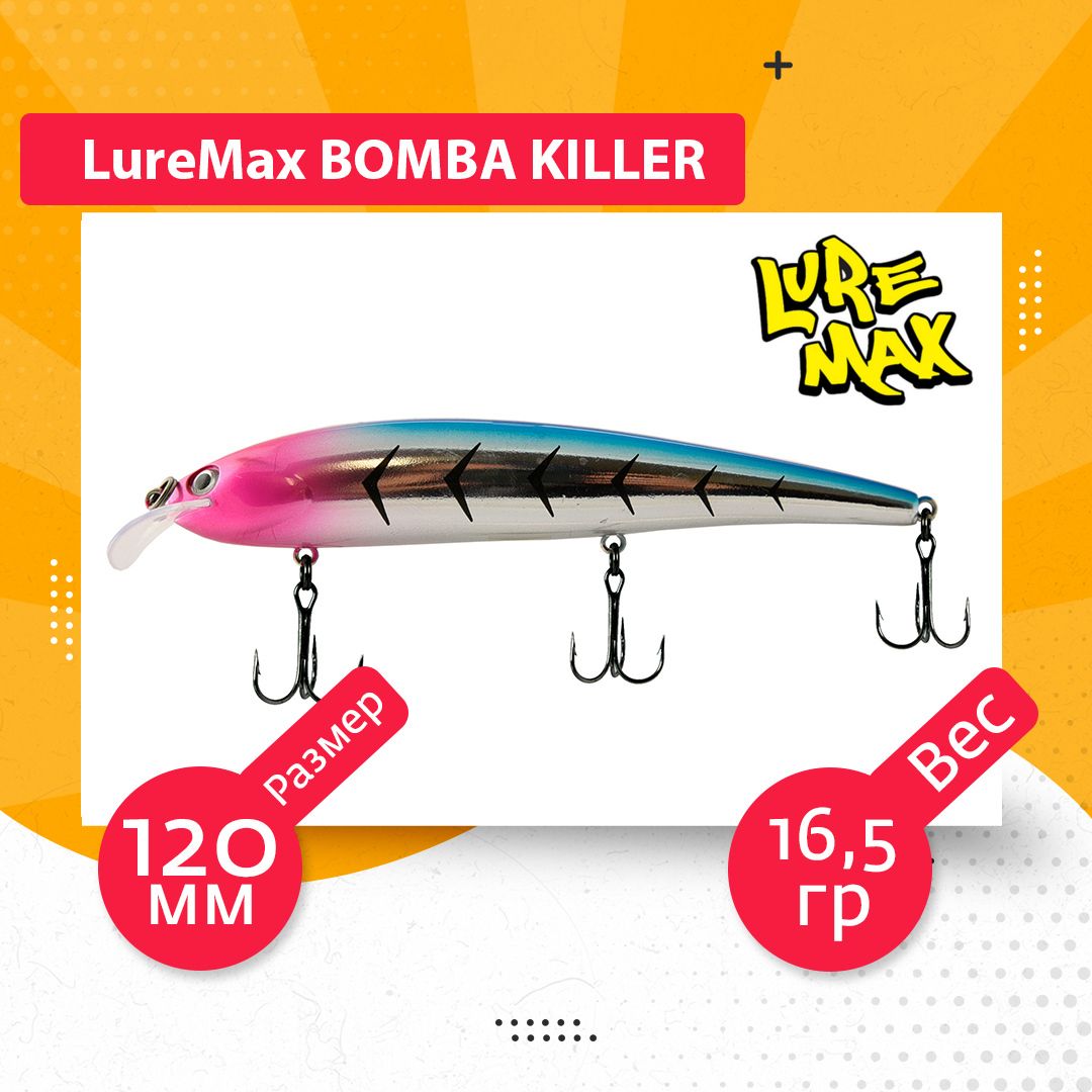 Воблер для рыбалки LureMax BOMBA KILLER LWBK120FDR-047