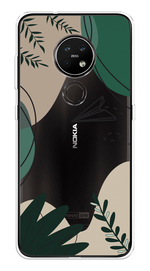 

Чехол на Nokia 6.2/7.2 "Secret Garden", Зеленый;бежевый;черный, 123050-1