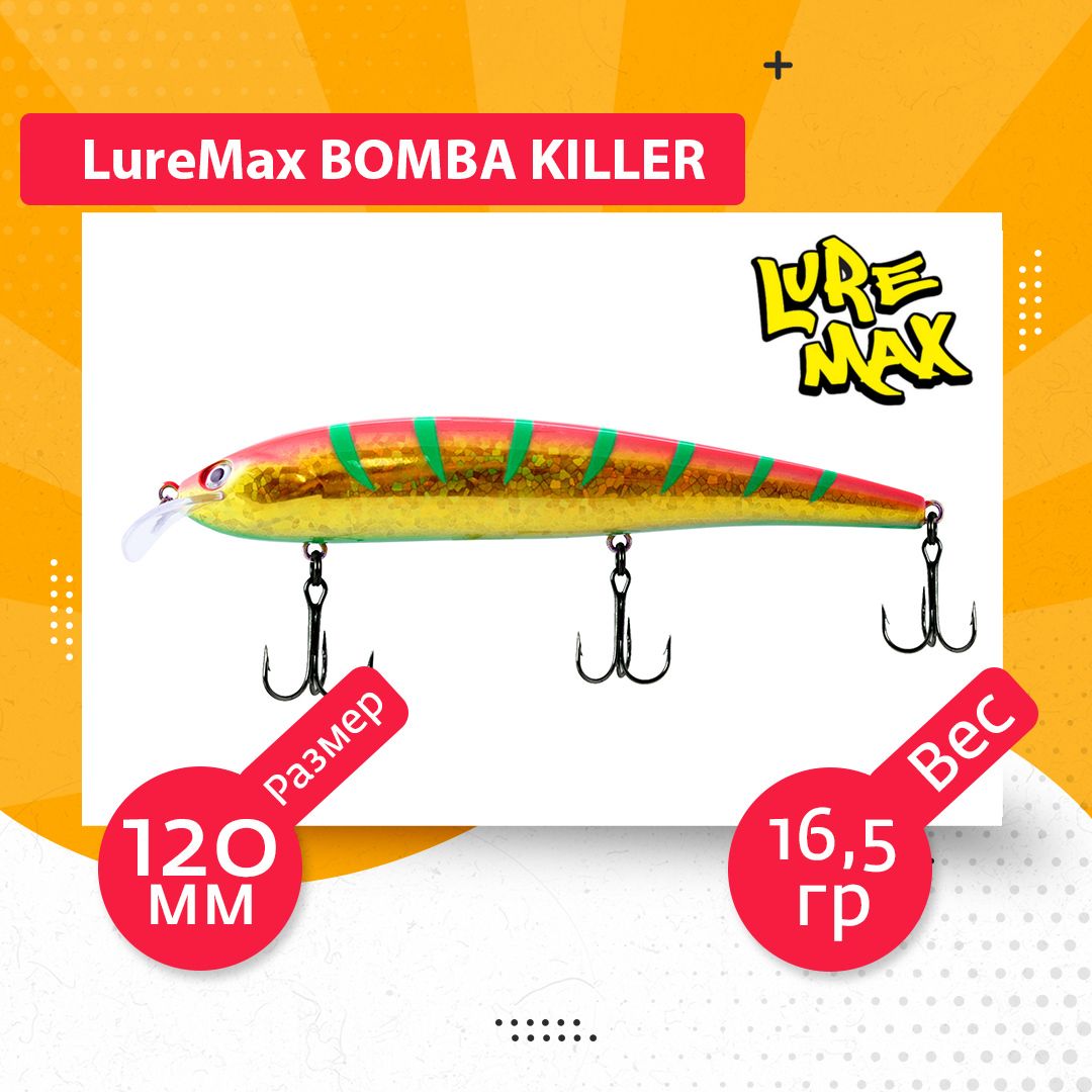 Воблер для рыбалки LureMax BOMBA KILLER LWBK120FDR-093