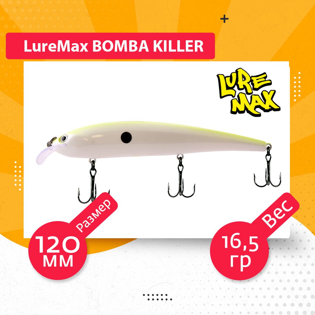 Воблер для рыбалки LureMax BOMBA KILLER LWBK120FDR-135