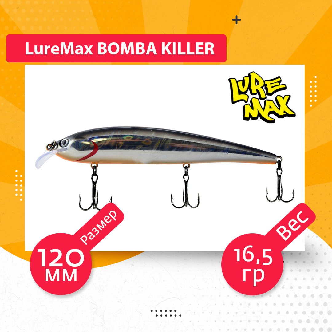 Воблер для рыбалки LureMax BOMBA KILLER LWBK120FDR-035