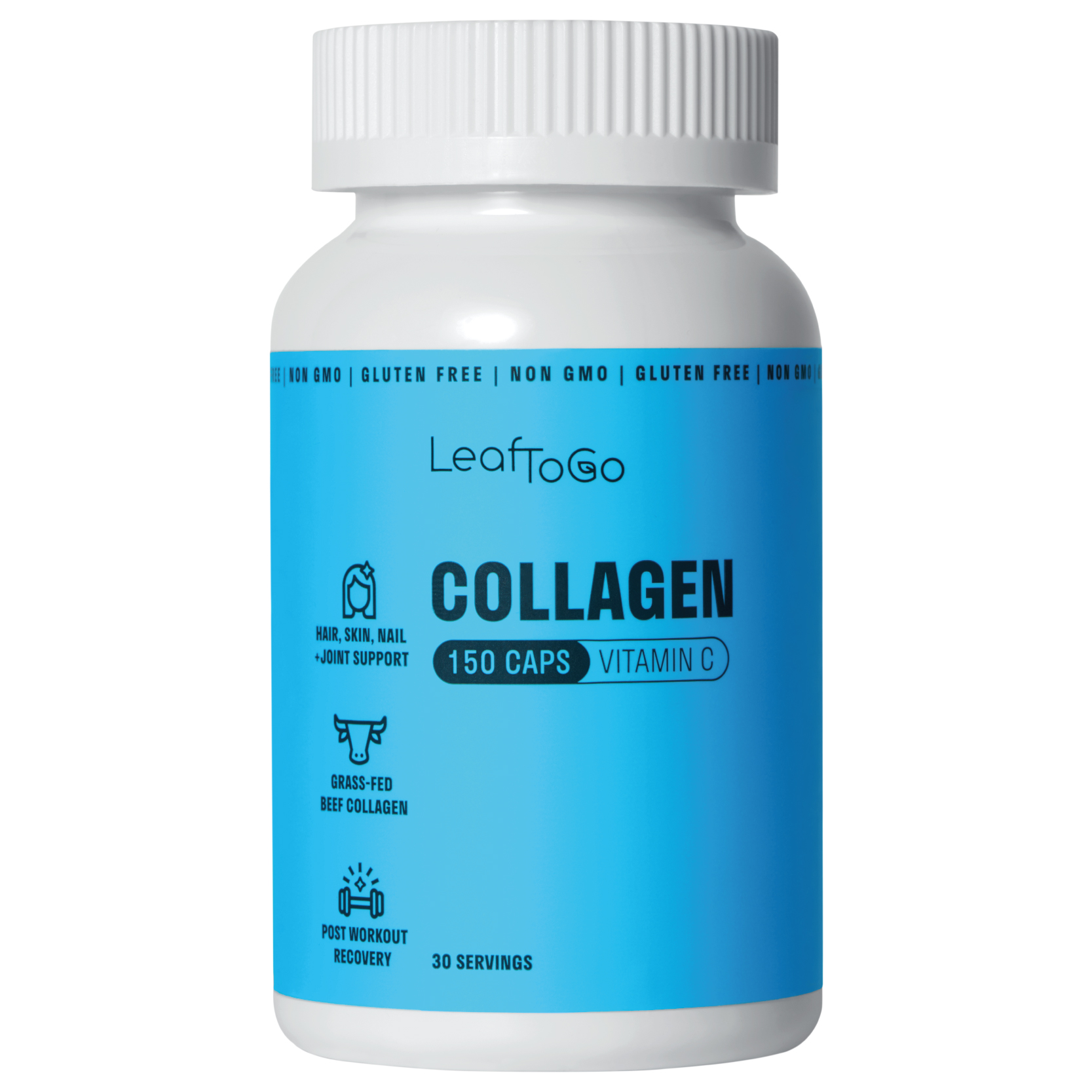 Коллаген пептидный + Витамин С LeafToGo капсулы 150 шт.
