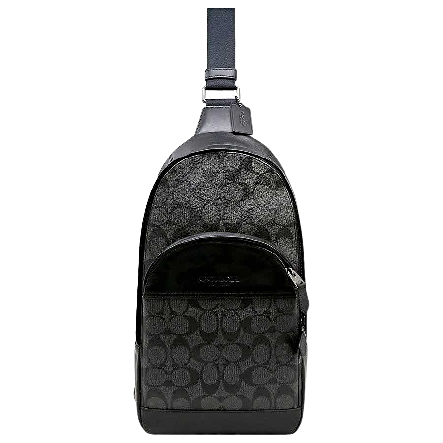 Сумка-рюкзак мужская Coach F39942 черная, 36х21х8 см