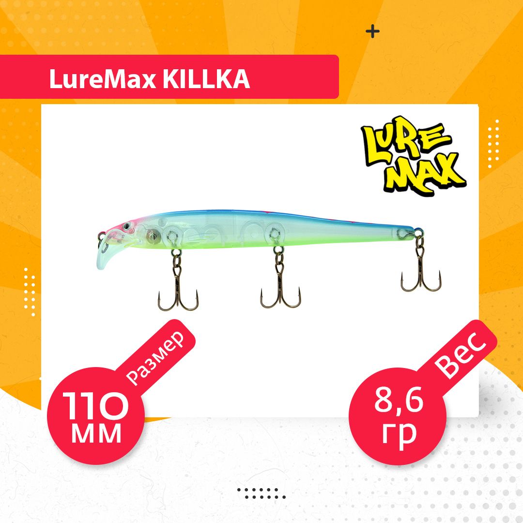 

Воблер для рыбалки LureMax KILLKA LWKL110FDR-131, Разноцветный