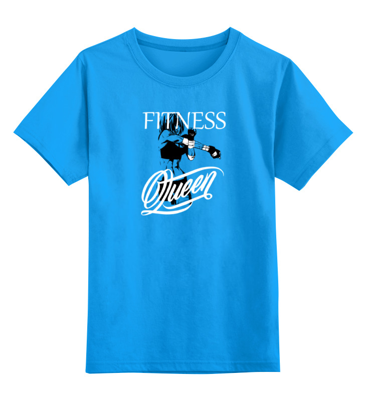 

Футболка детская Printio Fitness queen цв. голубой р. 164, Fitness queen