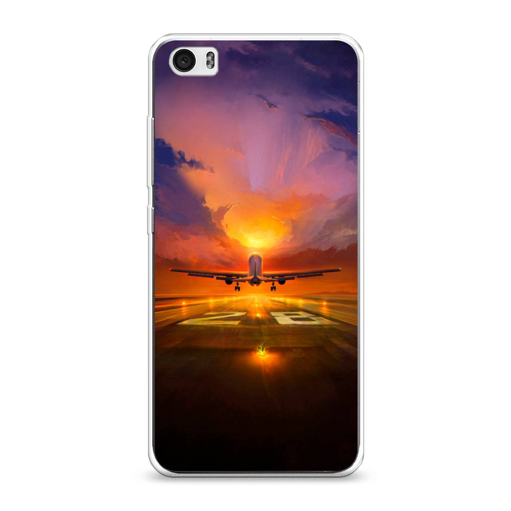 

Чехол на Xiaomi Mi 5 "Самолет на посадке", Оранжевый;синий, 30450-6
