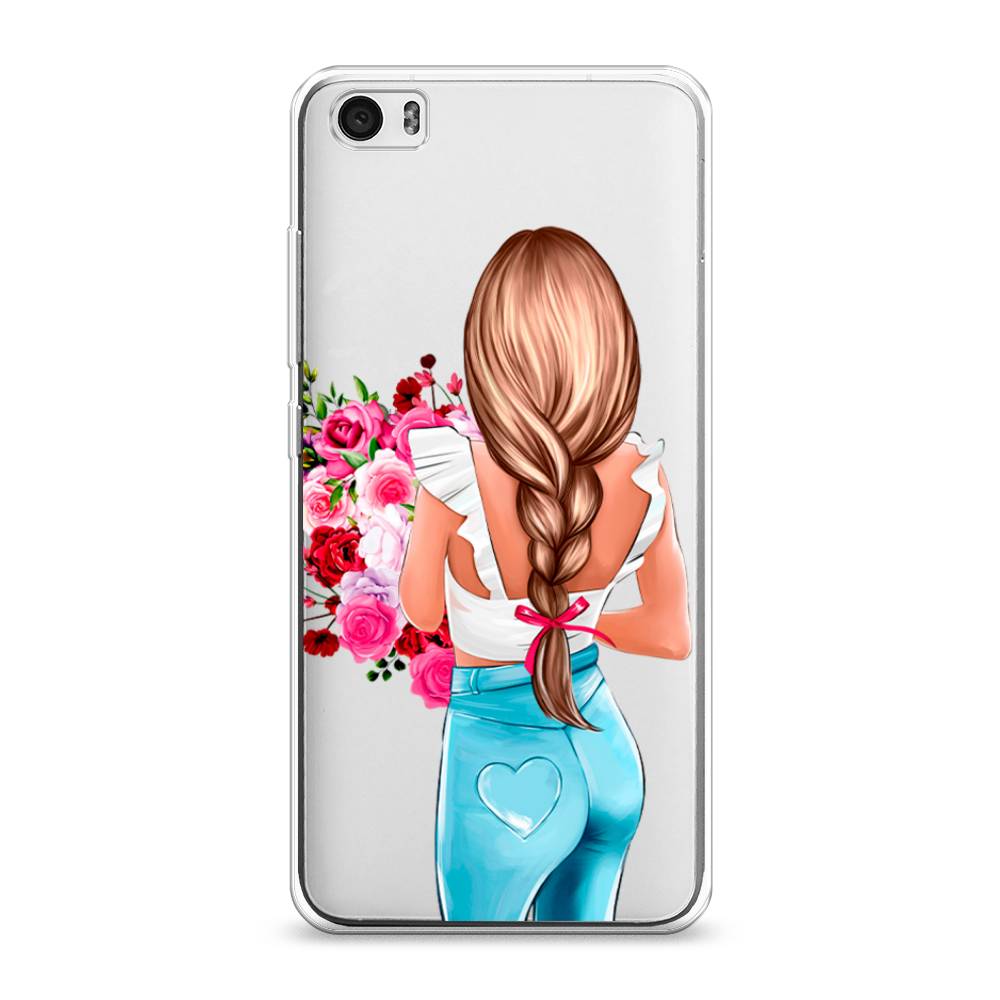 

Чехол на Xiaomi Mi 5 "Девушка с цветами", Коричневый;розовый;голубой, 30450-6