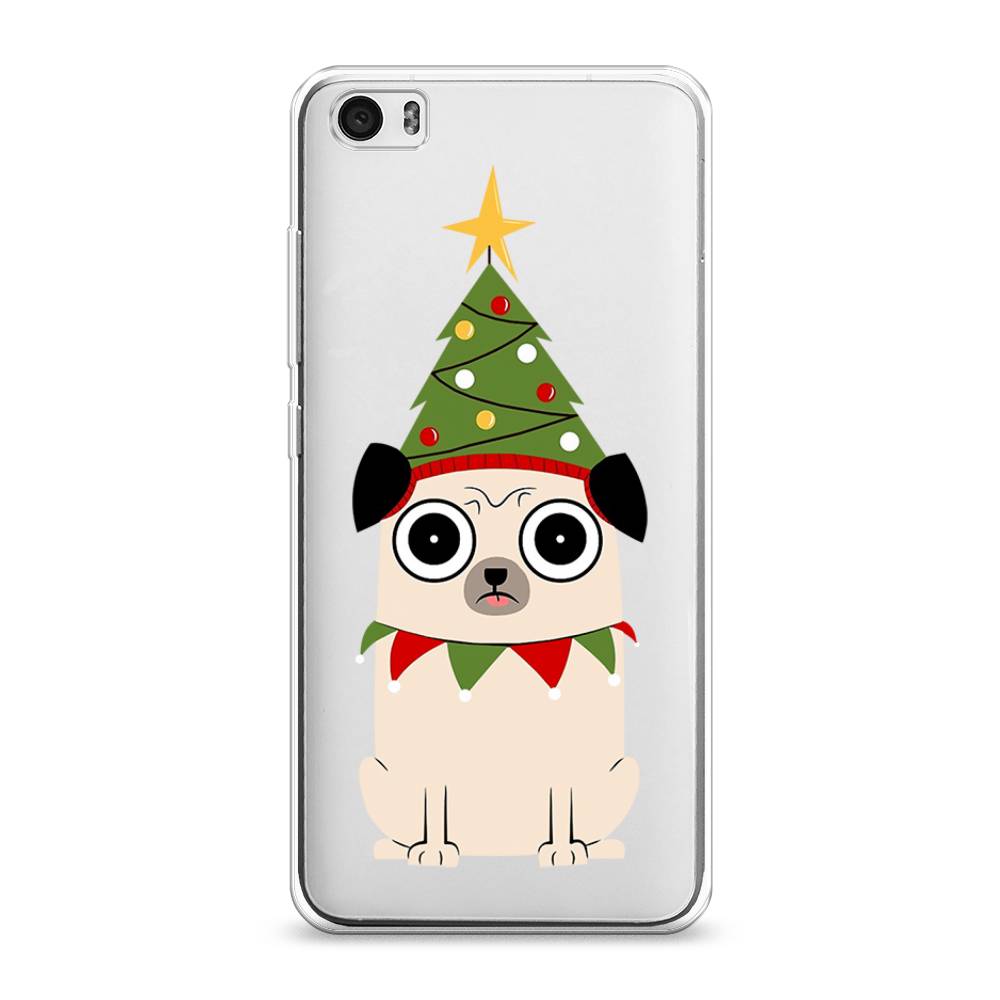 

Чехол на Xiaomi Mi 5 "Собачка с ёлочкой", Бежевый;красный;зеленый, 30450-1