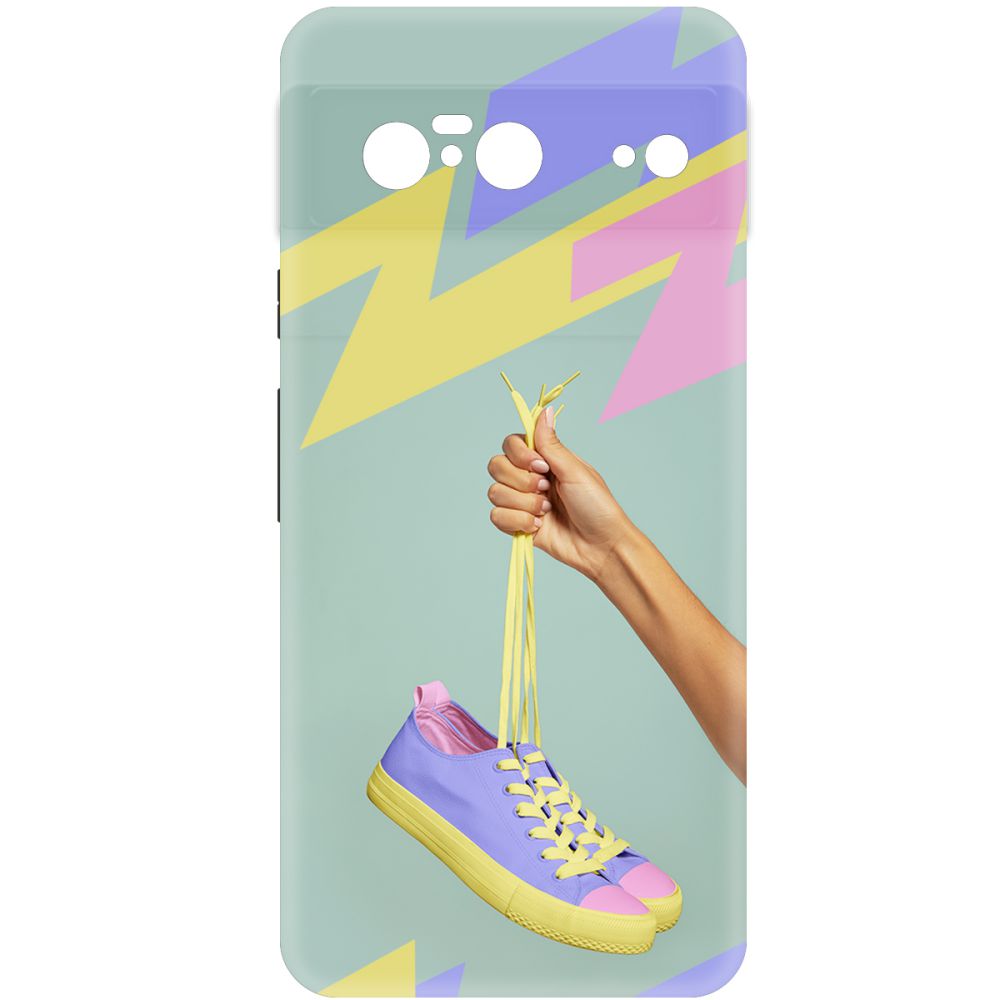 

Чехол-накладка Krutoff Soft Case Кроссовки женские Цветные для GOOGLE Pixel 8 черный