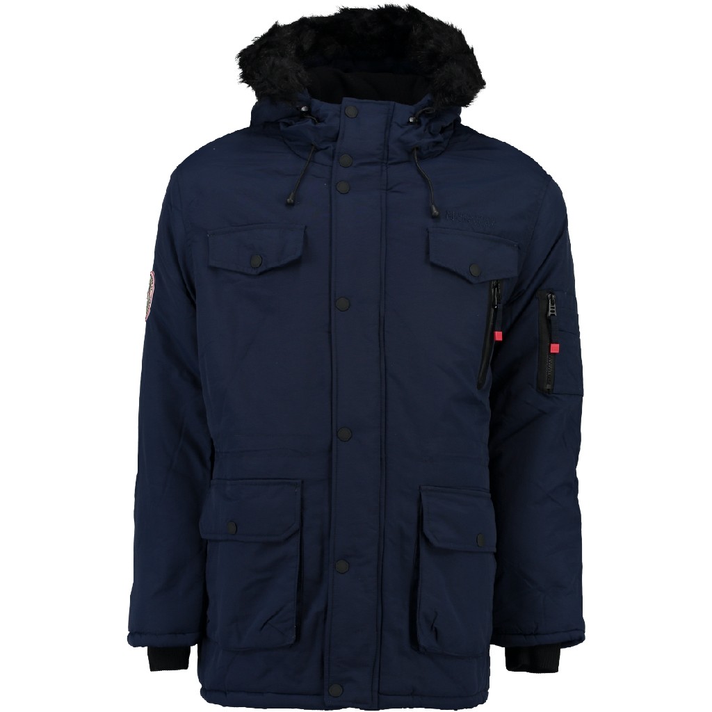 Парка мужская Geographical Norway RBMWC1509H-GN, с капюшоном, Navy, 2XL