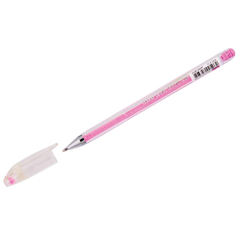 фото Ручка гелевая crown "hi-jell pastel" 290188, розовая, 0.8 мм, 12 штук