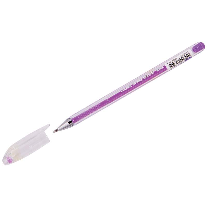 фото Ручка гелевая crown "hi-jell pastel" 290191, фиолетовая, 0.8 мм, 12 штук