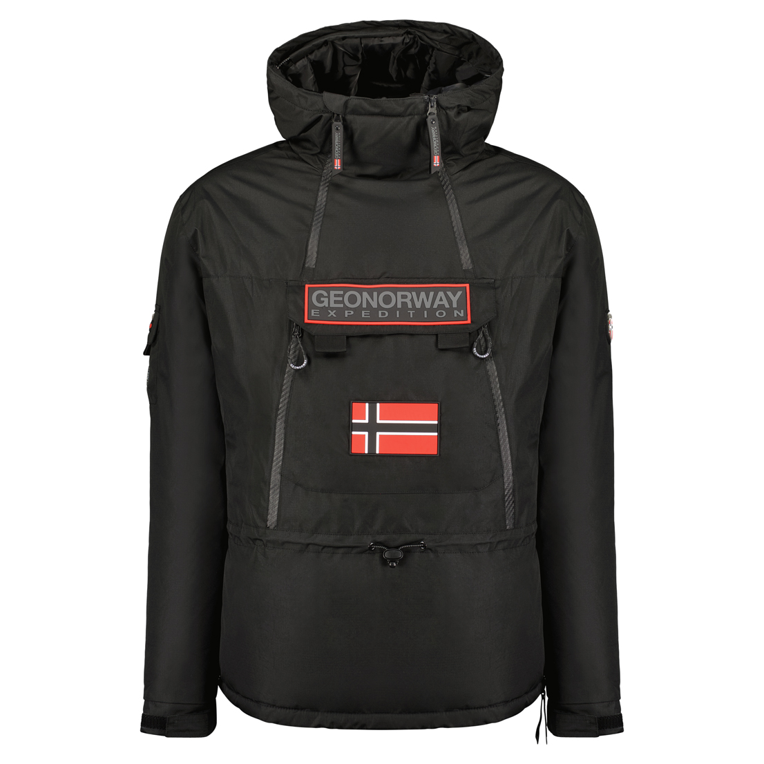 Парка мужская Geographical Norway WW5541H-GNO, с капюшоном, черный, 3XL