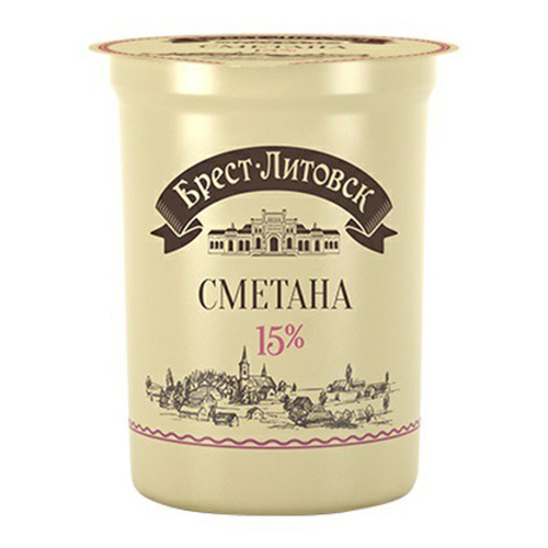 

Сметана Брест--Литовск 15% БЗМЖ 315 г