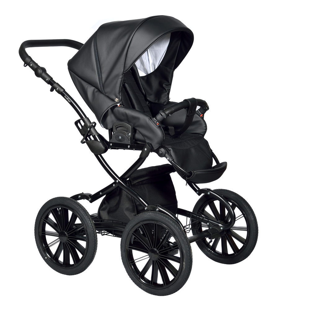 

Коляска BROCO Eco Plus 14 INDIGO Be 03 черная кожа
