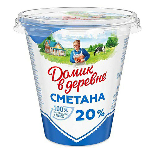 

Сметана Домик в деревне 20% БЗМЖ 300 г