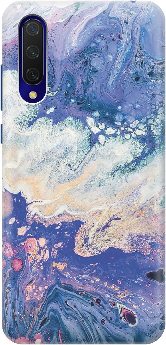 

Чехол на Xiaomi Mi 9 Lite "Фиолетовый мрамор", Белый;желтый, 428