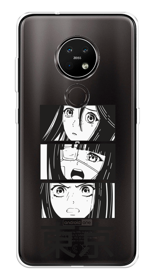 

Чехол на Nokia 6.2/7.2 "Tokyo girls", Белый;черный;прозрачный, 123050-1