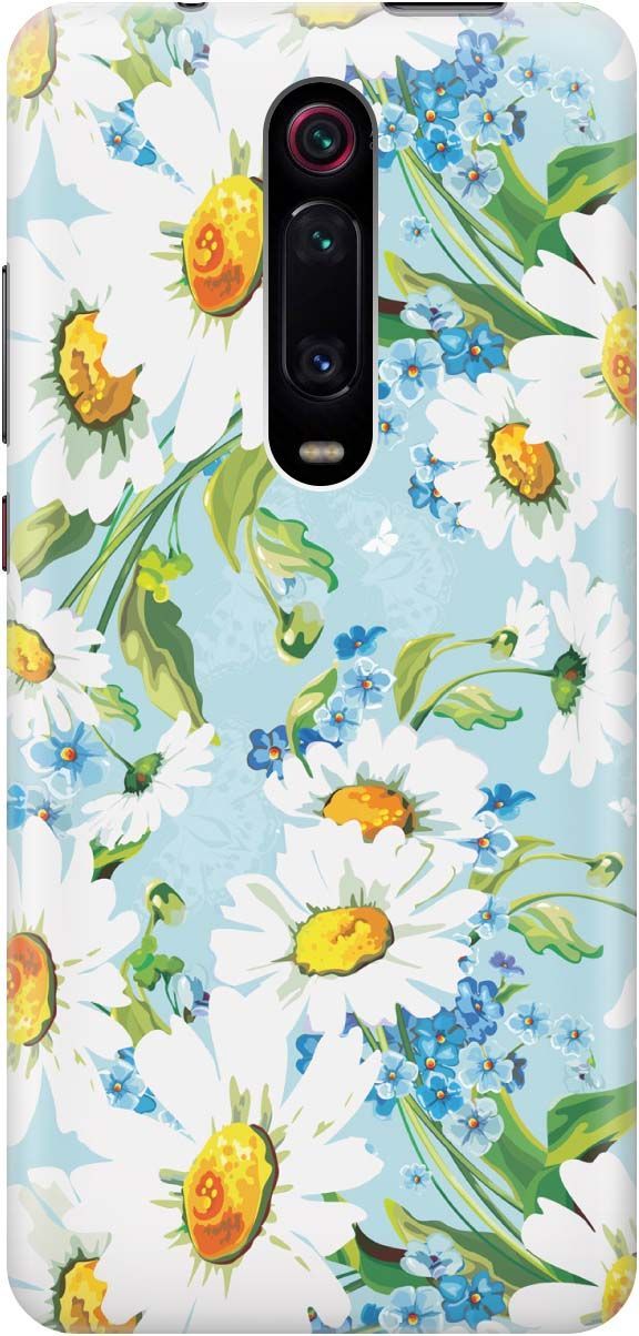 

Чехол на Xiaomi Mi 9T "Поле ромашек", Белый;голубой, 447