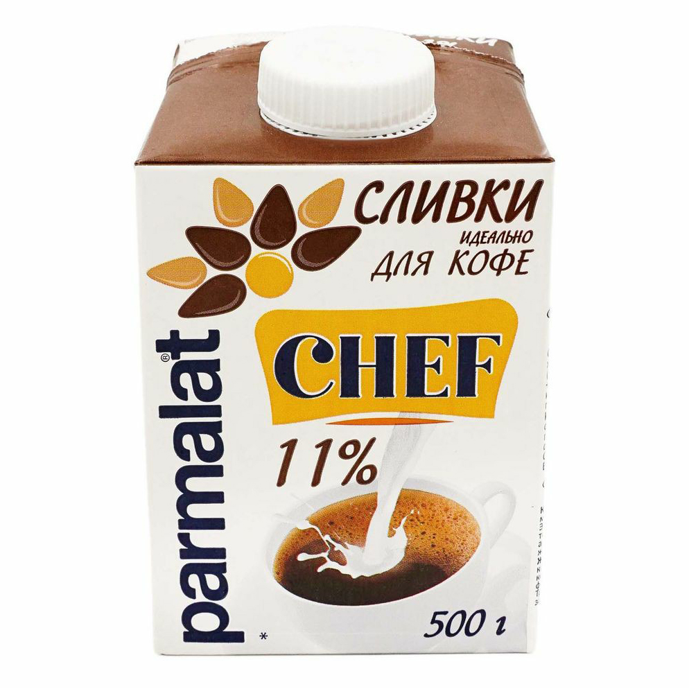 Сливки питьевые Parmalat для кофе ультрапастеризованные 11% БЗМЖ 500 мл