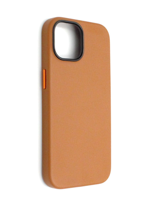 

Чехол на iPhone 15 Кожаный New Line-Коричневый, Apple iPhone 15