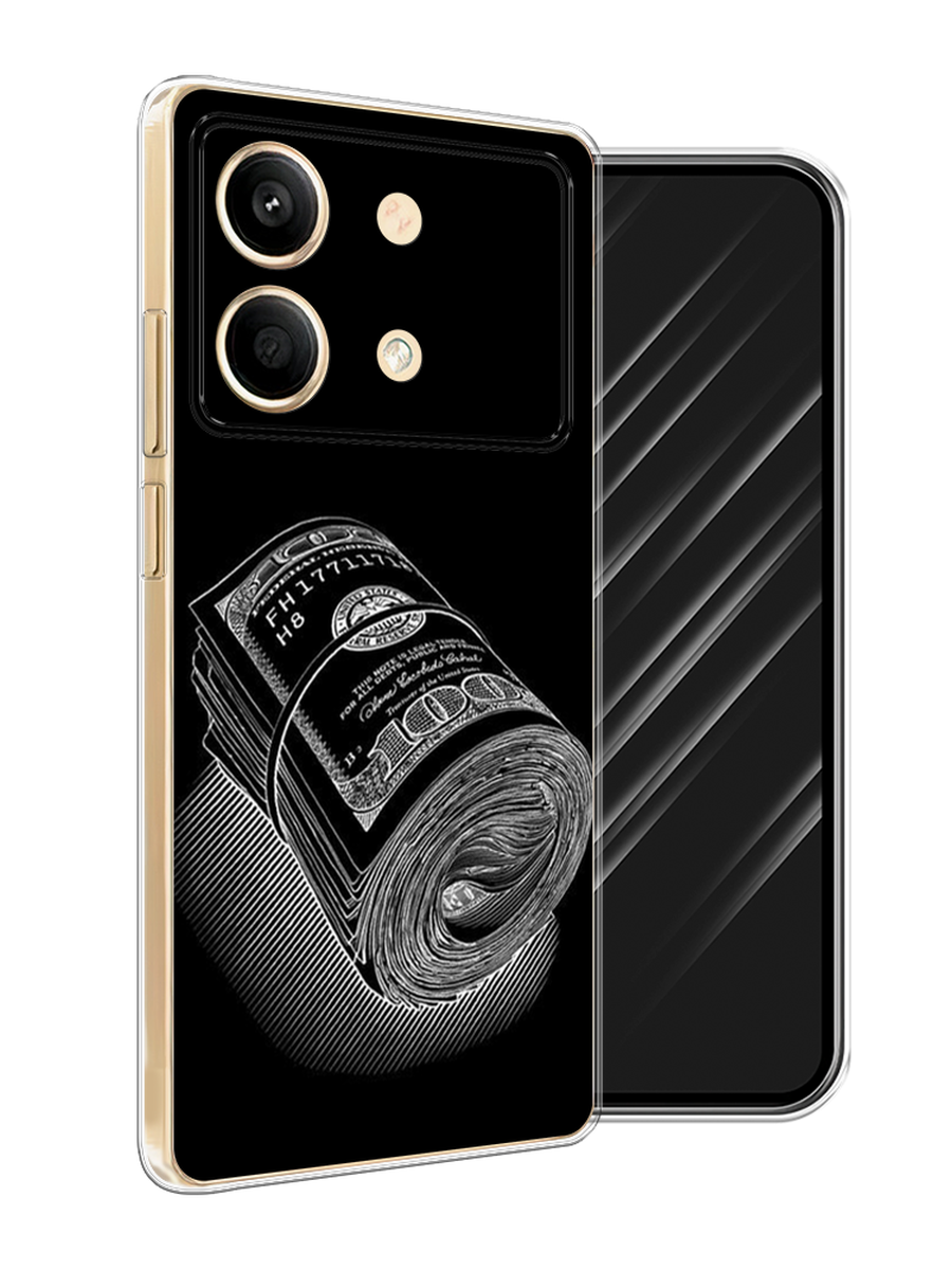 

Чехол Awog на Poco X6 Neo "Кубышка денег", Черный;серебристый, 321950-1