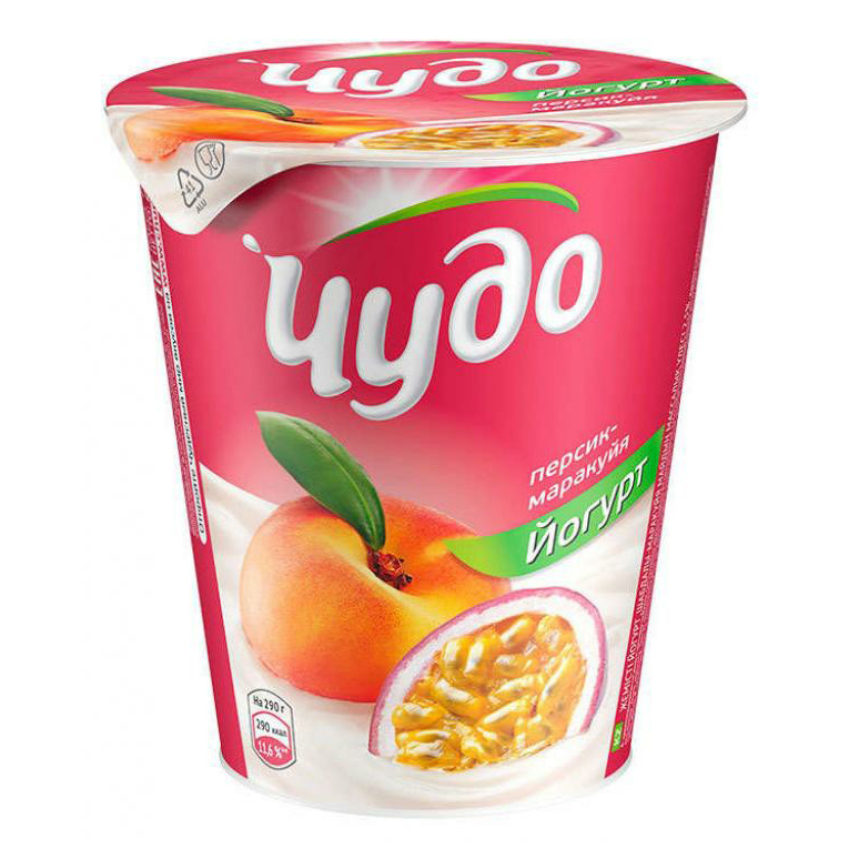 

Йогурт Чудо персик-маракуйя 2,5% 290 г