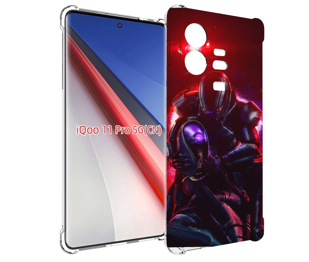 

Чехол бампер MyPads Mass Effect для Vivo iQOO 11 Pro противоударный, Прозрачный, Tocco