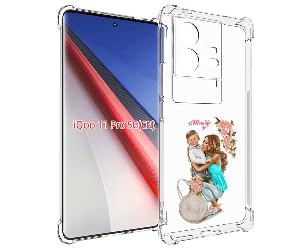 

Чехол бампер MyPads Momlife для Vivo iQOO 11 Pro противоударный, Прозрачный, Tocco