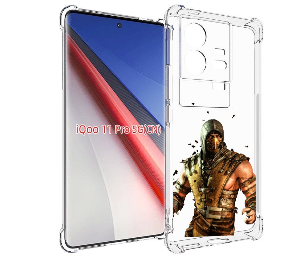 

Чехол бампер MyPads Mortal Kombat scorpion для Vivo iQOO 11 Pro ..., Прозрачный, Tocco