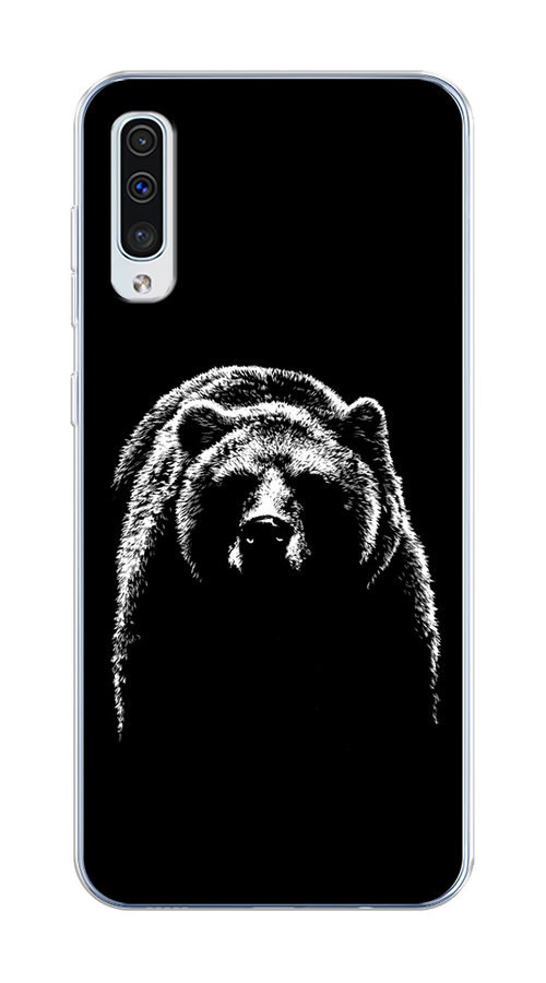 

Чехол на Samsung Galaxy A50/A30S "Медведь в ночи", Белый;черный, 28850-1