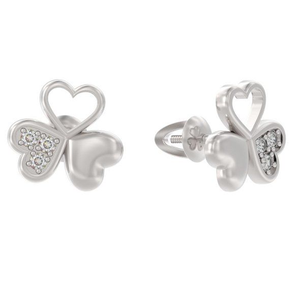 

Серьги пусеты из серебра TEO MAORI 81054592-01110, фианит, 81054592-01110
