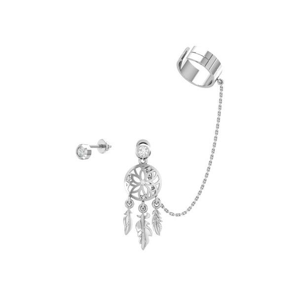 

Серьги из серебра TEO MAORI 86021567-00775, фианит, 86021567-00775