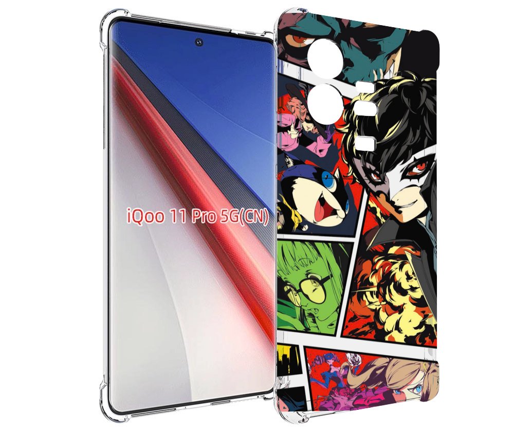 

Чехол бампер MyPads Persona 5 art для Vivo iQOO 11 Pro противоуд..., Прозрачный, Tocco