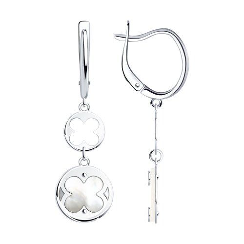 

Серьги подвески из серебра TEO MAORI 883020286, перламутр, 883020286