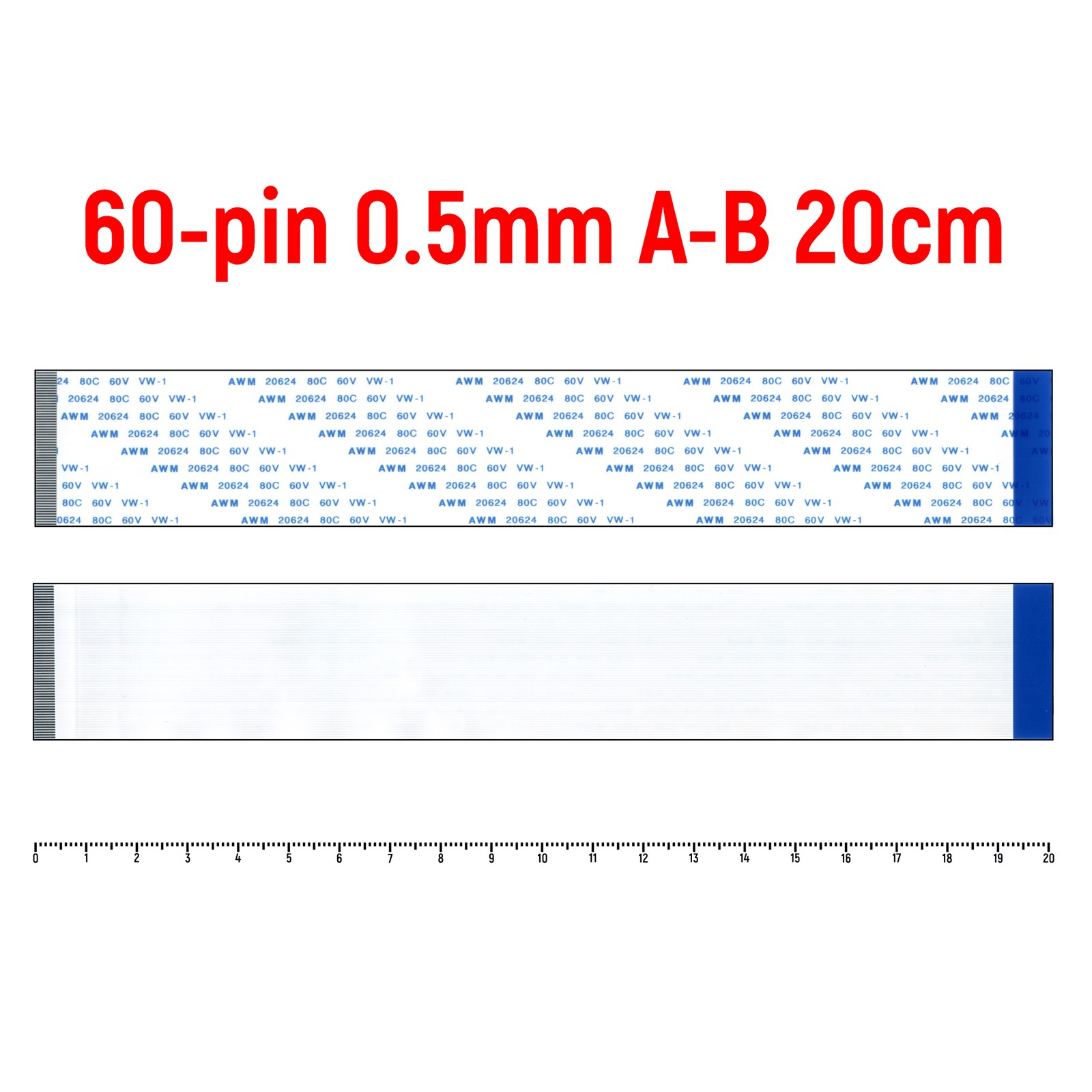 

Шлейф OEM 60-pin Шаг 0.5mm Длина 20cm