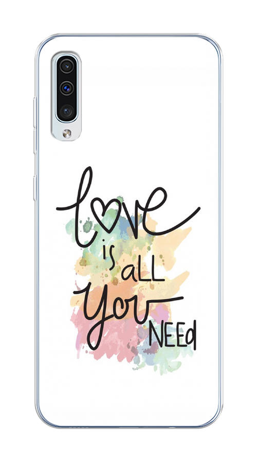 

Чехол на Samsung Galaxy A50/A30S "Love is all you need", Белый;черный;зеленый, 28850-1