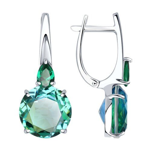 

Серьги из серебра TEO MAORI 892022234, ситалл искусственный/фианит, 892022234