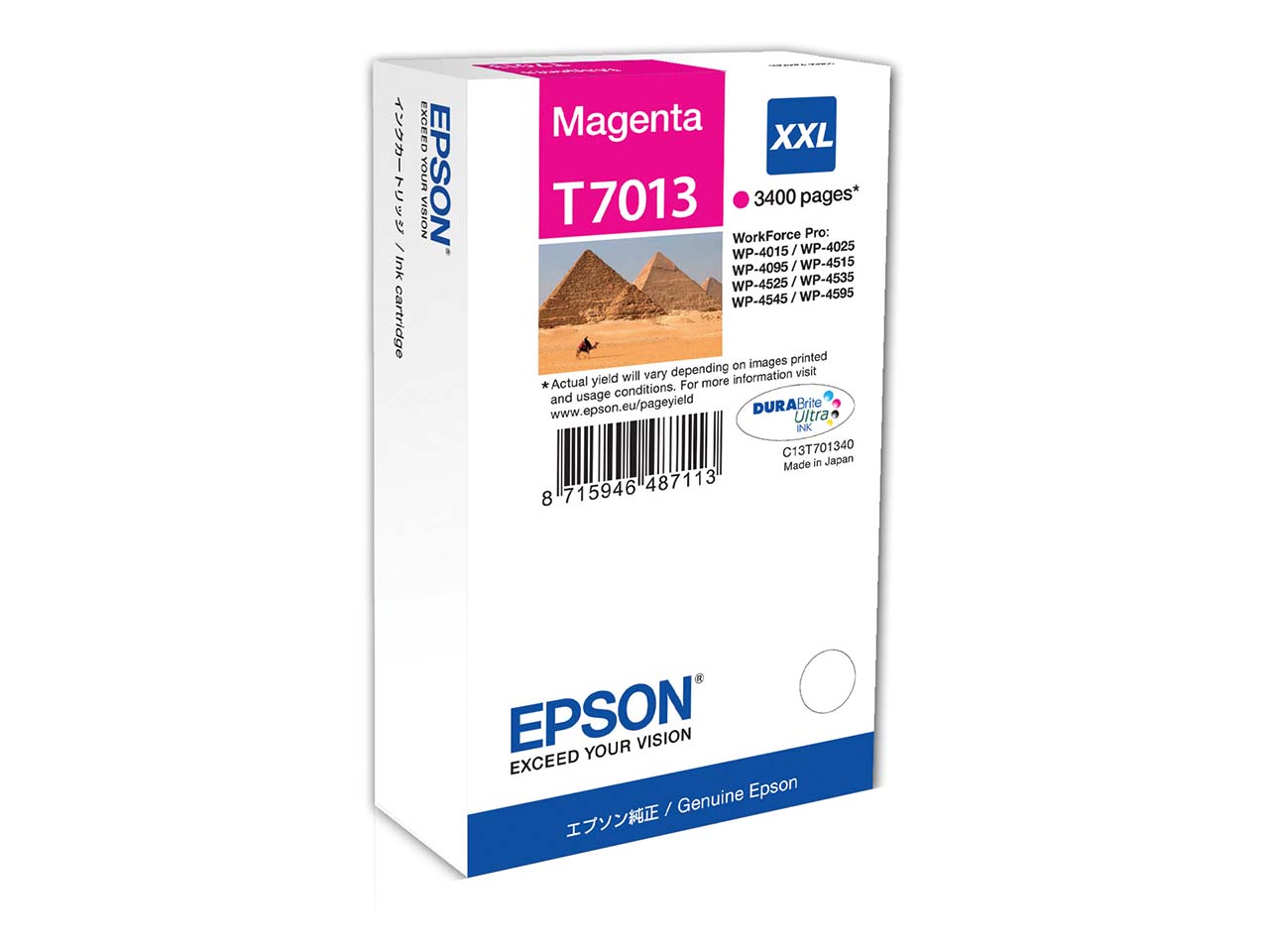 

Картридж для лазерного принтера Epson C13T70134010, Purple, оригинал, Пурпурный