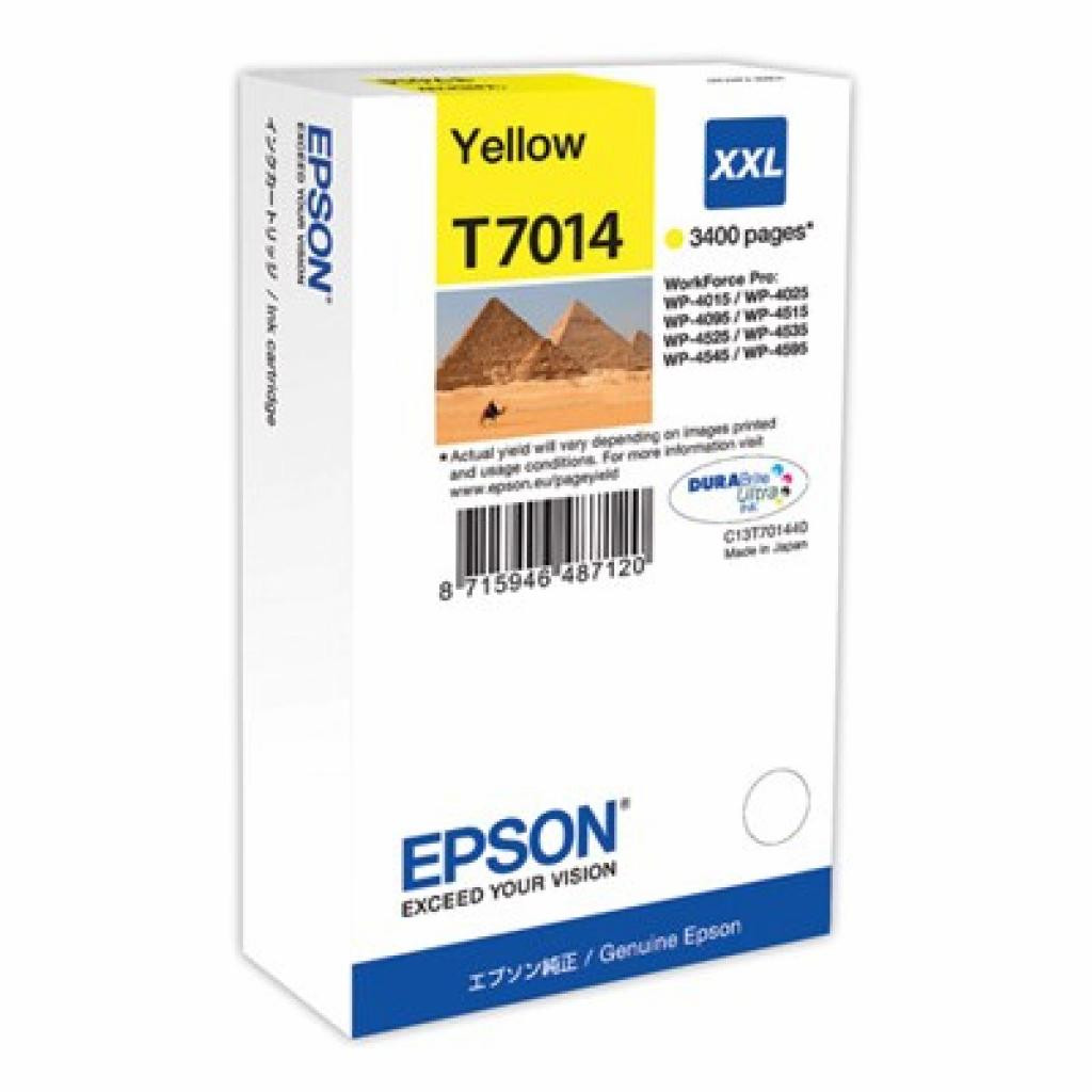 Картридж для лазерного принтера Epson C13T70144010, желтый, оригинал