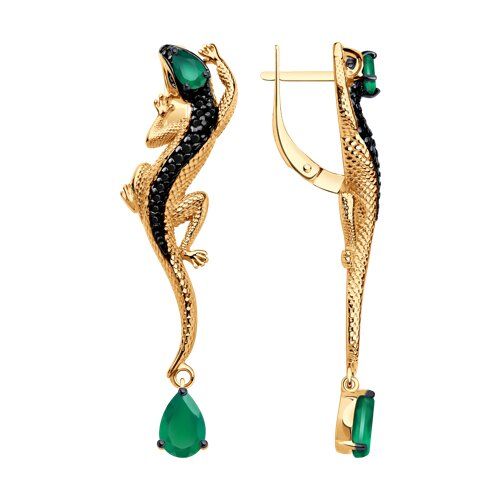 

Серьги подвески из серебра TEO MAORI 892023101, агат/фианит, 892023101